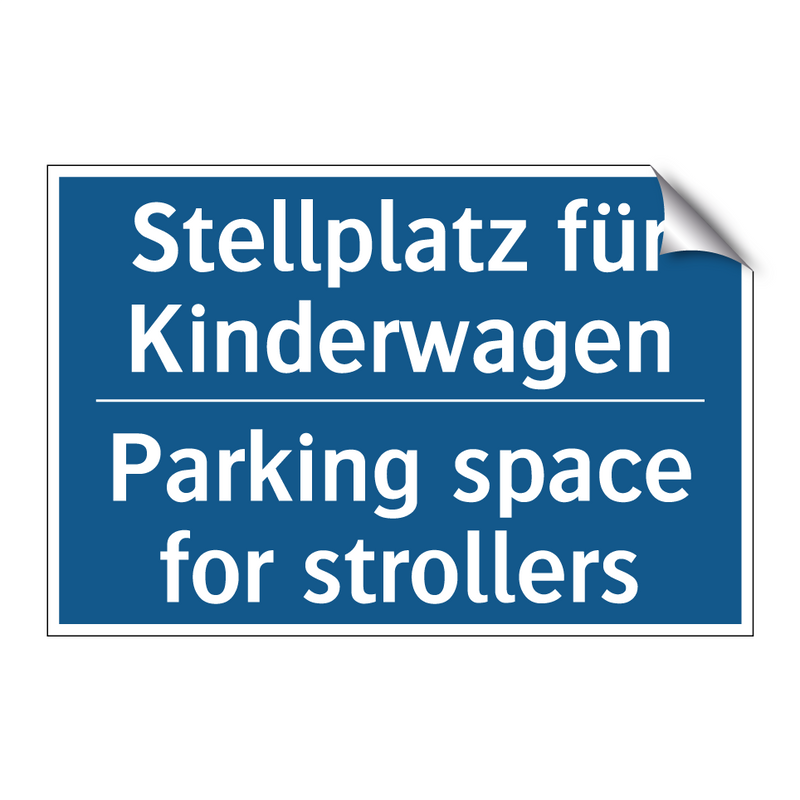 Stellplatz für Kinderwagen - Parking space for strollers