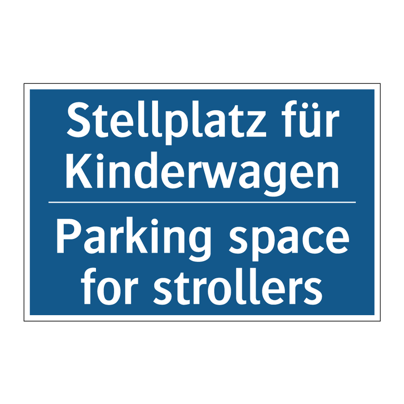 Stellplatz für Kinderwagen - Parking space for strollers