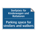 Stellplatz für Kinderwagen und /.../ - Parking space for strollers and /.../