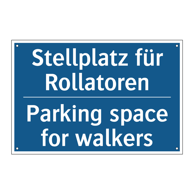 Stellplatz für Rollatoren - Parking space for walkers