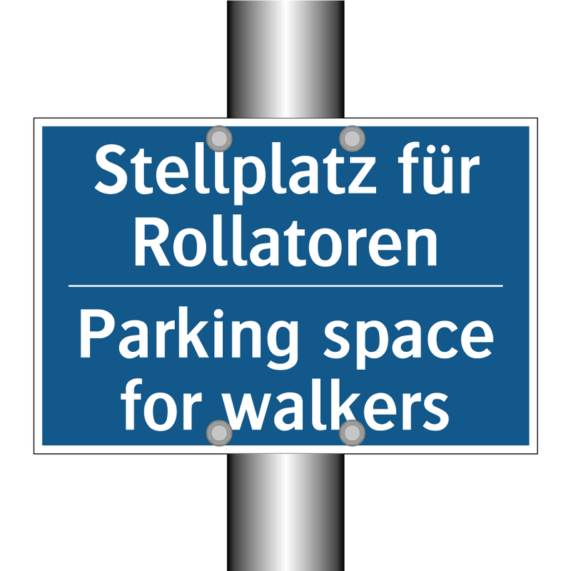 Stellplatz für Rollatoren - Parking space for walkers