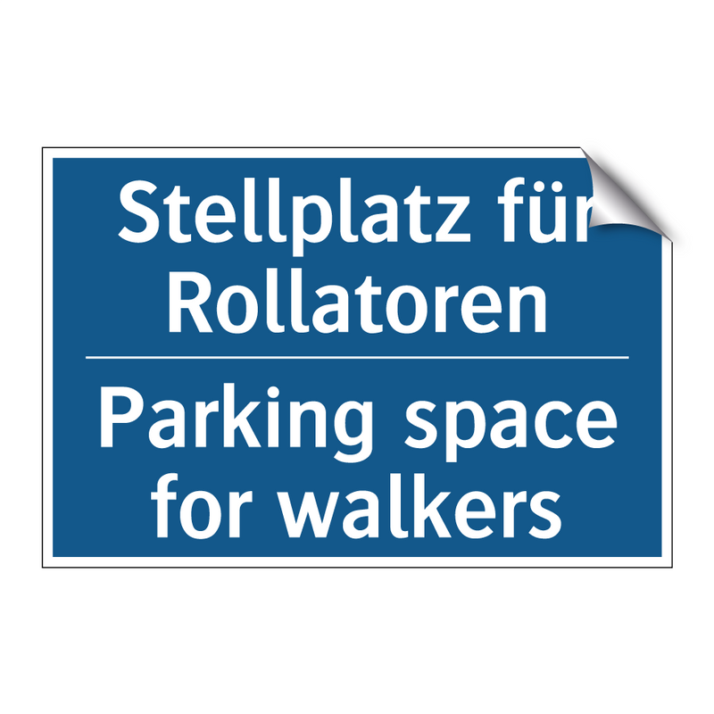 Stellplatz für Rollatoren - Parking space for walkers