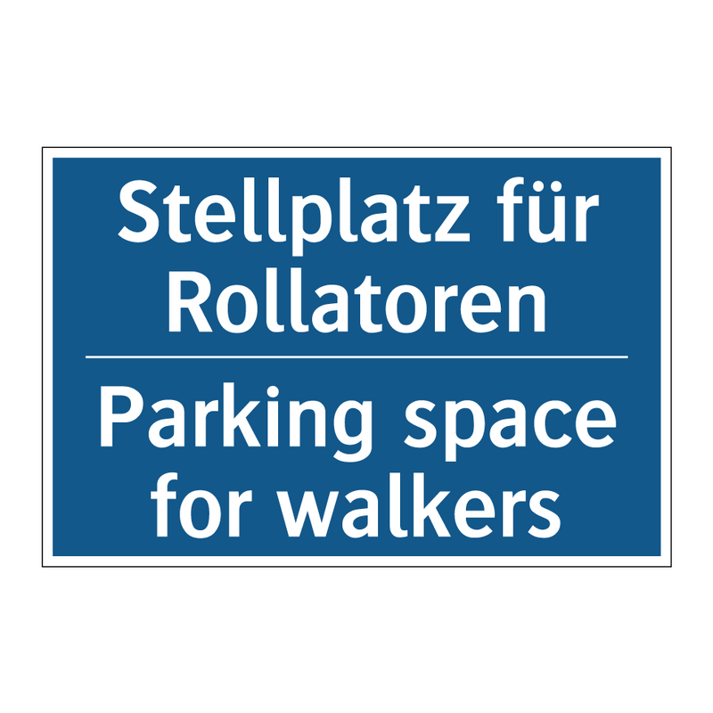 Stellplatz für Rollatoren - Parking space for walkers