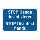 STOP Hände desinfizieren - STOP Disinfect hands