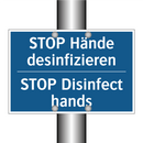 STOP Hände desinfizieren - STOP Disinfect hands