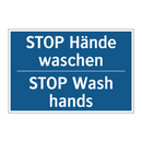 STOP Hände waschen - STOP Wash hands