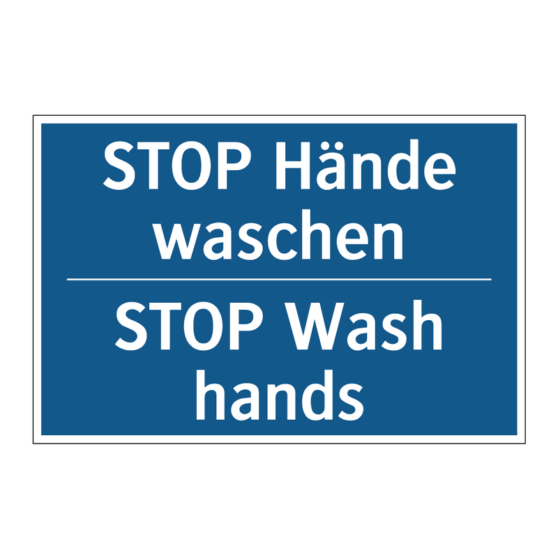 STOP Hände waschen - STOP Wash hands