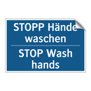 STOPP Hände waschen - STOP Wash hands