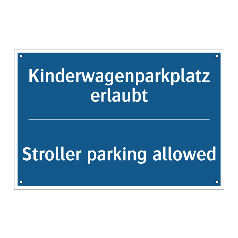 Kinderwagenparkplatz erlaubt - Stroller parking allowed