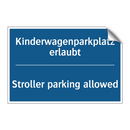 Kinderwagenparkplatz erlaubt - Stroller parking allowed