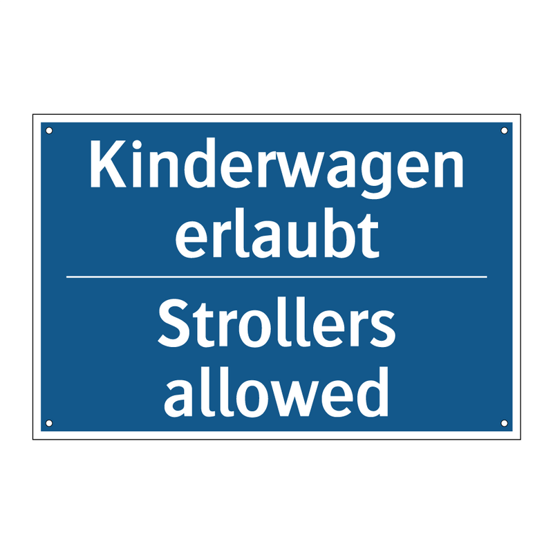 Kinderwagen erlaubt - Strollers allowed