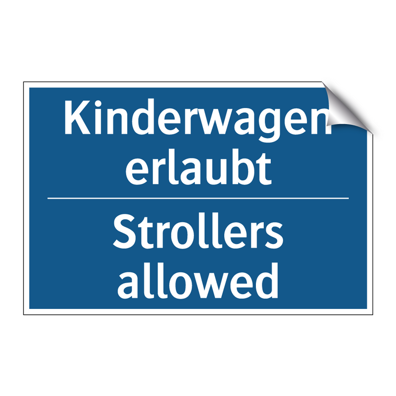 Kinderwagen erlaubt - Strollers allowed