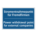 Stromentnahmepunkt für Fremdfirmen/.../ - Power withdrawal point for external /.../