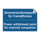 Stromentnahmepunkt für Fremdfirmen/.../ - Power withdrawal point for external /.../