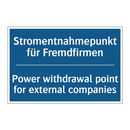 Stromentnahmepunkt für Fremdfirmen/.../ - Power withdrawal point for external /.../