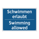 Schwimmen erlaubt - Swimming allowed