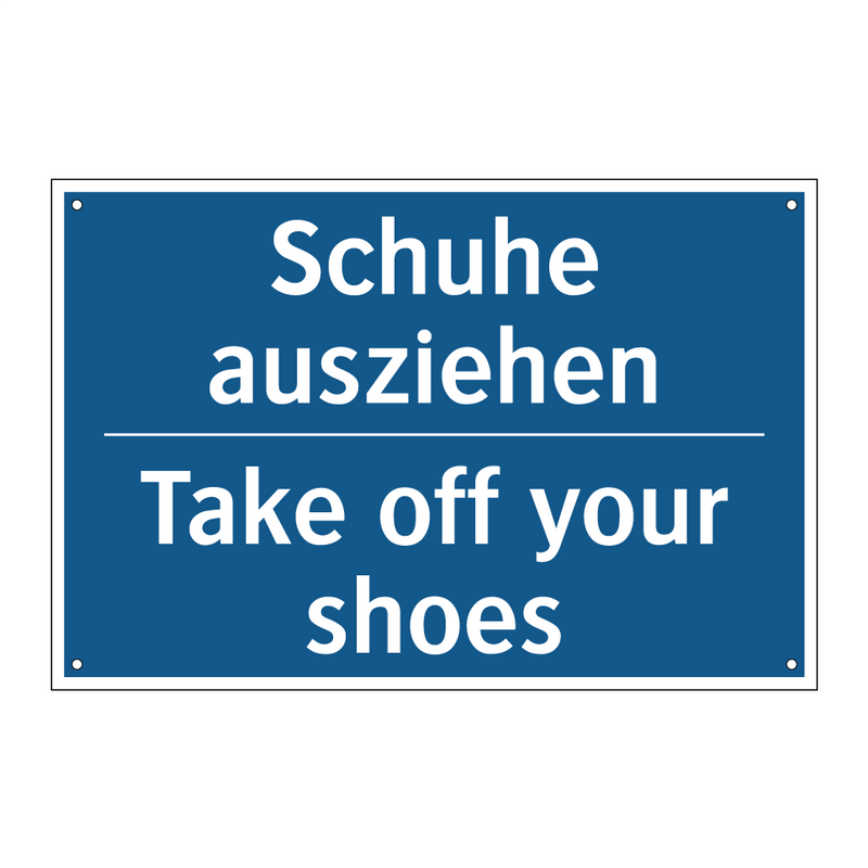Schuhe ausziehen - Take off your shoes