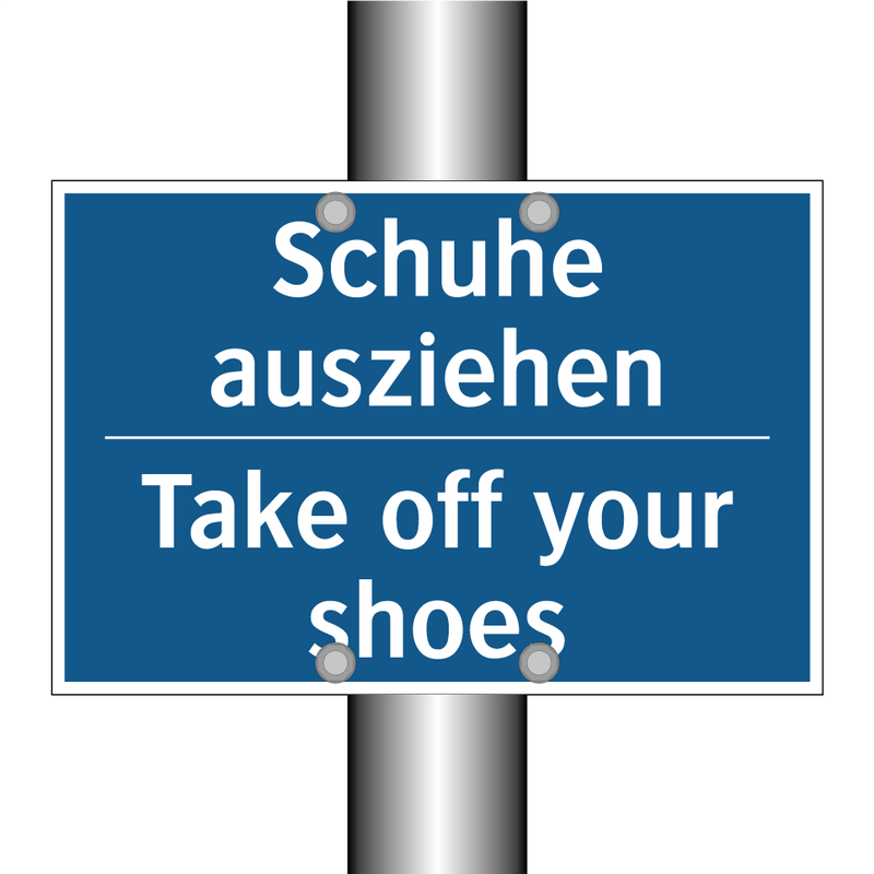 Schuhe ausziehen - Take off your shoes