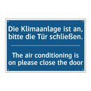 Die Klimaanlage ist an, bitte /.../ - The air conditioning is on please /.../
