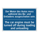 Der Motor des Autos muss während /.../ - The car engine must be turned /.../