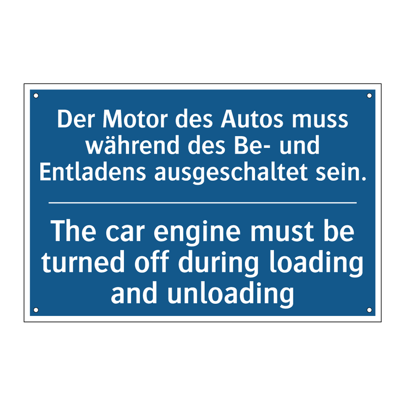 Der Motor des Autos muss während /.../ - The car engine must be turned /.../