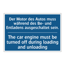 Der Motor des Autos muss während /.../ - The car engine must be turned /.../
