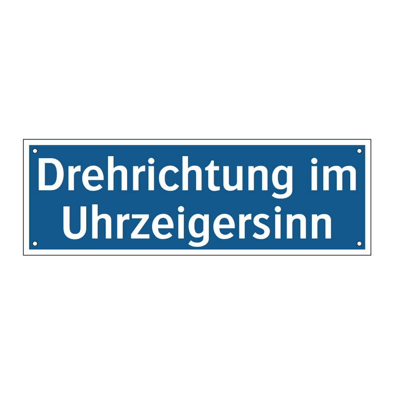 Drehrichtung im Uhrzeigersinn
