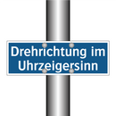 Drehrichtung im Uhrzeigersinn