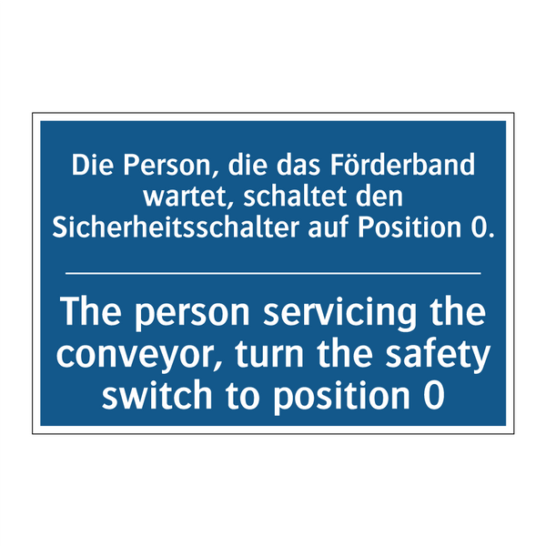 Die Person, die das Förderband /.../ - The person servicing the conveyor, /.../