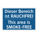 Dieser Bereich ist RAUCHFREI - This area is SMOKE-FREE