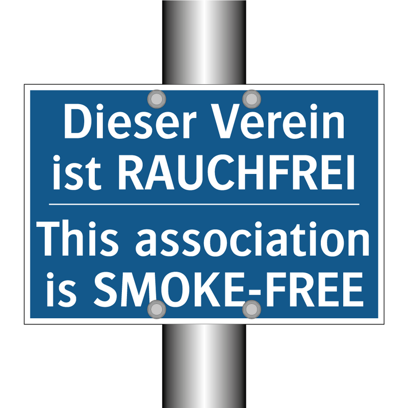 Dieser Verein ist RAUCHFREI - This association is SMOKE-FREE