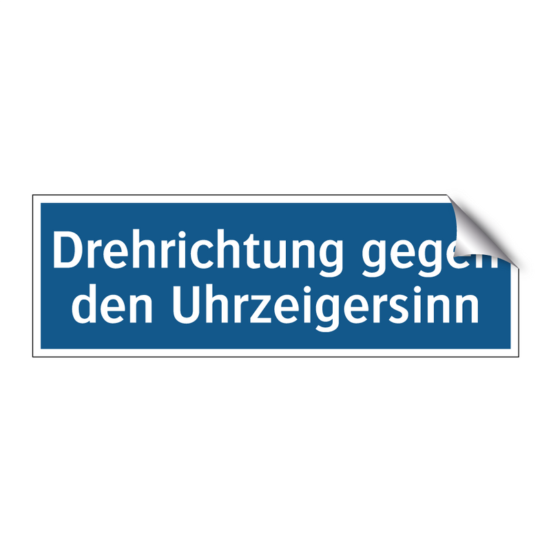 Drehrichtung gegen den Uhrzeigersinn
