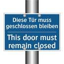 Diese Tür muss geschlossen bleiben/.../ - This door must remain closed