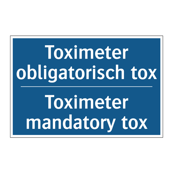 Toximeter obligatorisch tox - Toximeter mandatory tox