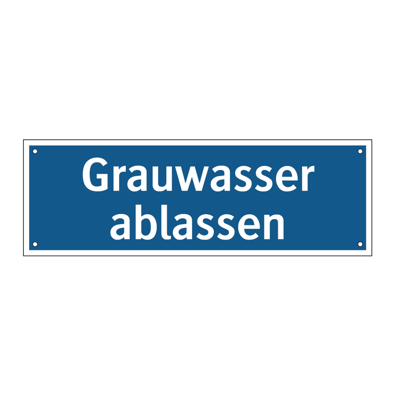 Grauwasser ablassen