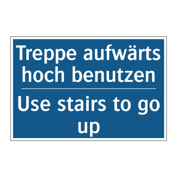 Treppe aufwärts hoch benutzen - Use stairs to go up
