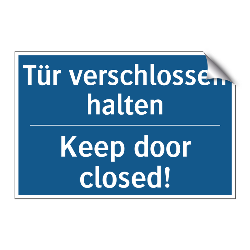 Tür verschlossen halten - Keep door closed!