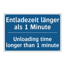 Entladezeit länger als 1 Minute/.../ - Unloading time longer than 1 minute/.../