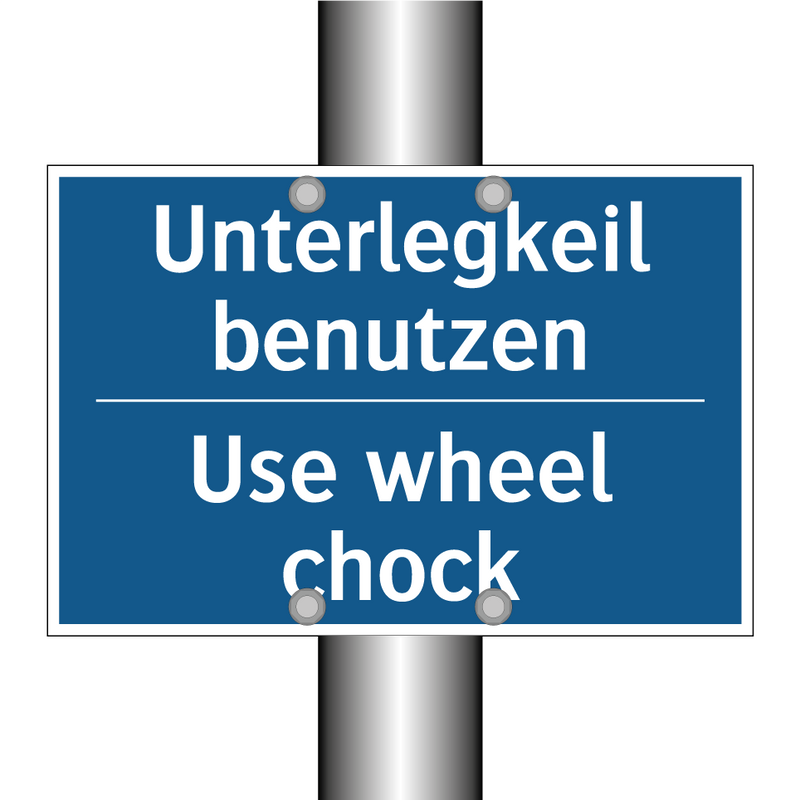 Unterlegkeil benutzen - Use wheel chock