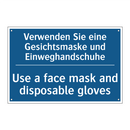 Verwenden Sie eine Gesichtsmaske /.../ - Use a face mask and disposable /.../