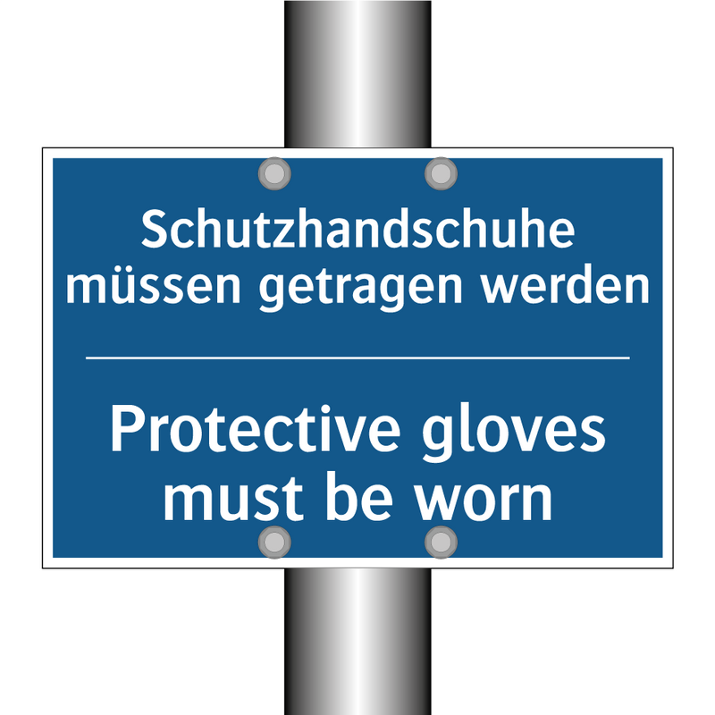 Schutzhandschuhe müssen getragen /.../ - Protective gloves must be worn
