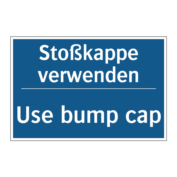 Stoßkappe verwenden - Use bump cap