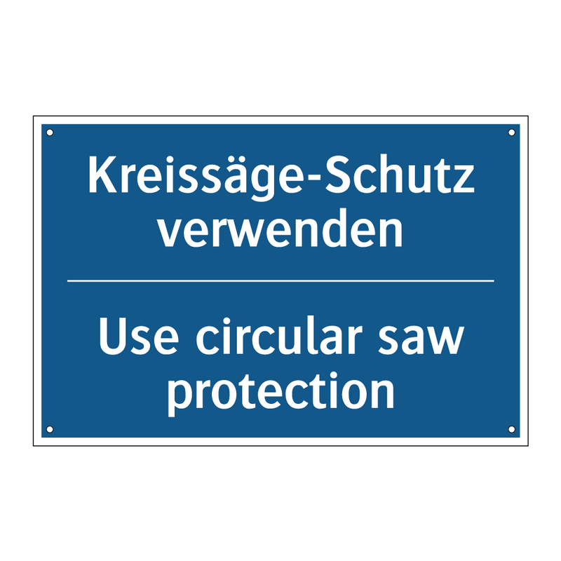 Kreissäge-Schutz verwenden - Use circular saw protection