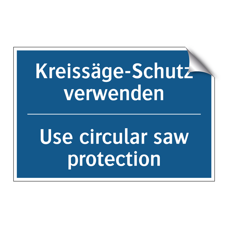 Kreissäge-Schutz verwenden - Use circular saw protection