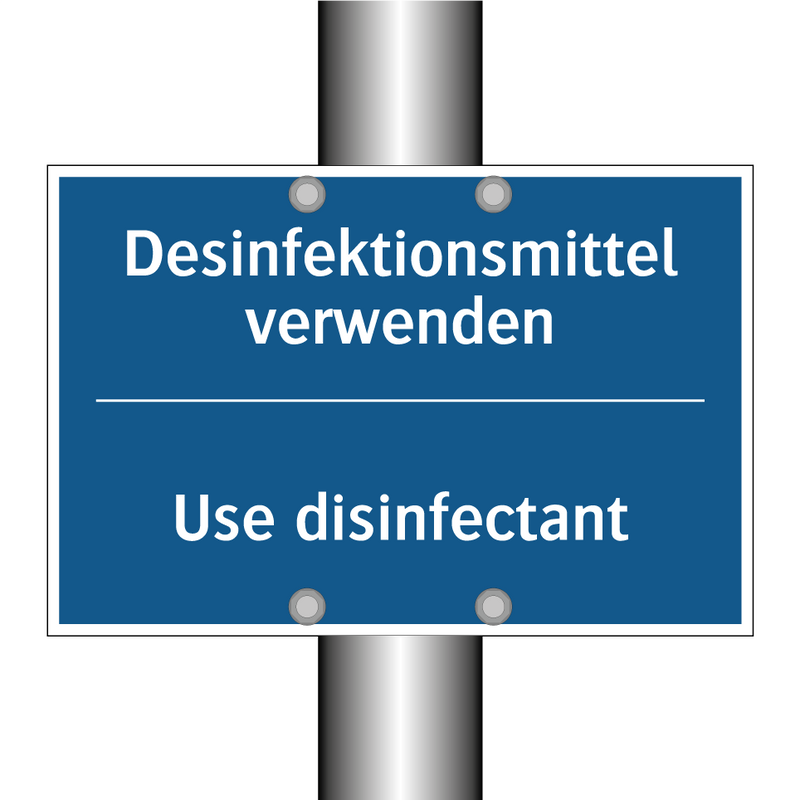 Desinfektionsmittel verwenden - Use disinfectant