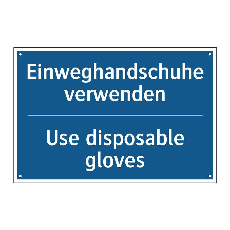 Einweghandschuhe verwenden - Use disposable gloves