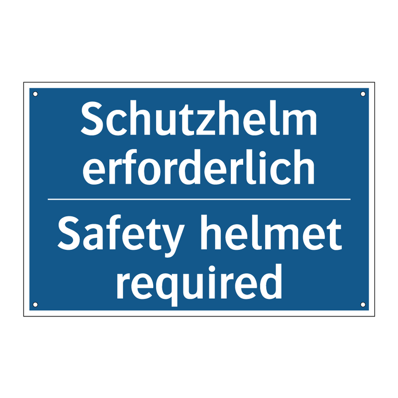 Schutzhelm erforderlich - Safety helmet required