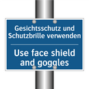 Gesichtsschutz und Schutzbrille /.../ - Use face shield and goggles
