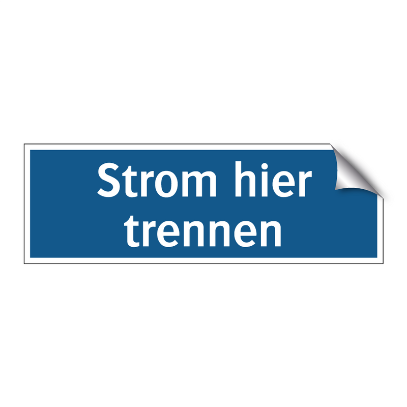 Strom hier trennen