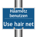 Haarnetz benutzen - Use hair net